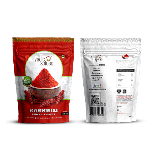 Kashmiri Organic Red Chilli Powder - Image 3